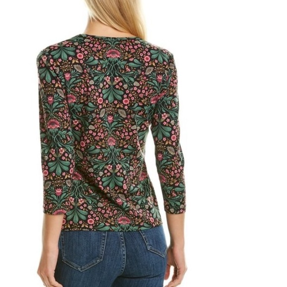 J.MCLAUGHLIN Manor Floral Signature Tee Size Large - Picture 2 of 10